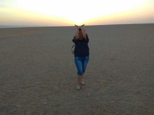 восход солнца в пустыне